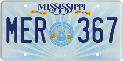 MS license plate MER367