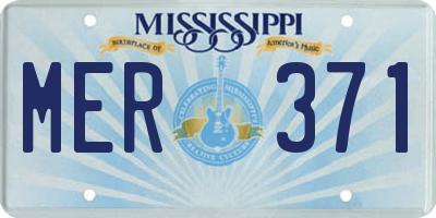 MS license plate MER371