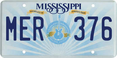 MS license plate MER376