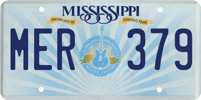 MS license plate MER379