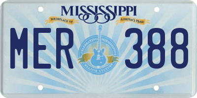 MS license plate MER388