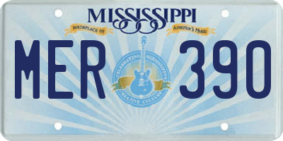 MS license plate MER390