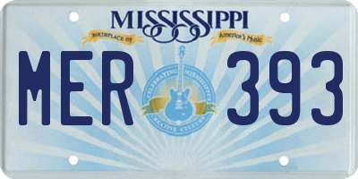 MS license plate MER393