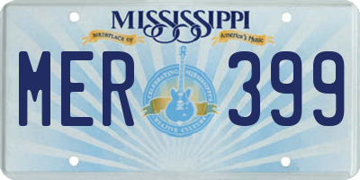 MS license plate MER399