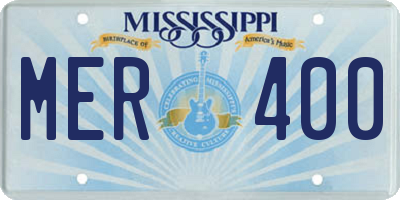 MS license plate MER400