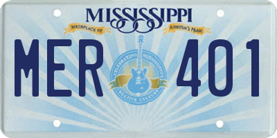 MS license plate MER401