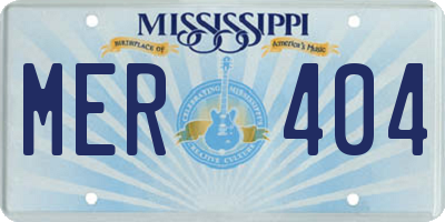 MS license plate MER404