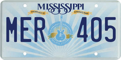 MS license plate MER405