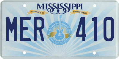 MS license plate MER410