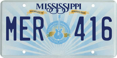 MS license plate MER416