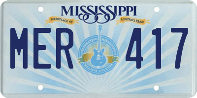 MS license plate MER417
