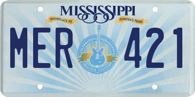 MS license plate MER421
