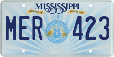 MS license plate MER423