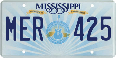 MS license plate MER425
