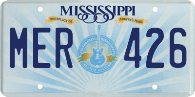 MS license plate MER426