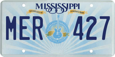 MS license plate MER427