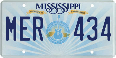 MS license plate MER434