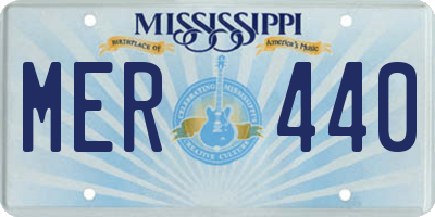 MS license plate MER440