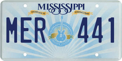 MS license plate MER441