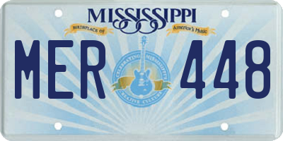 MS license plate MER448