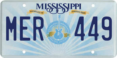 MS license plate MER449