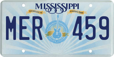 MS license plate MER459