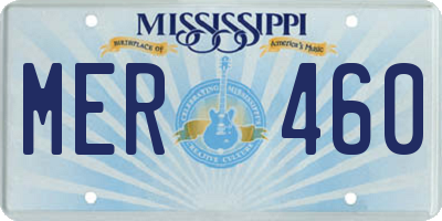 MS license plate MER460