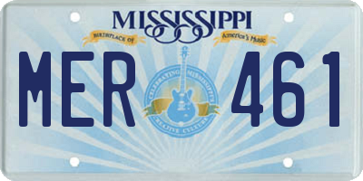 MS license plate MER461