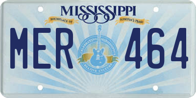MS license plate MER464