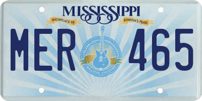 MS license plate MER465