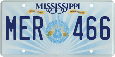 MS license plate MER466