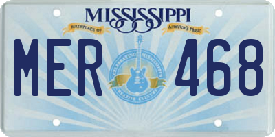 MS license plate MER468