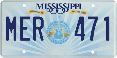 MS license plate MER471
