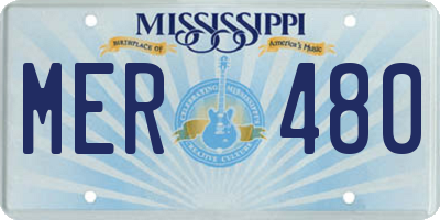 MS license plate MER480