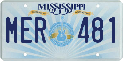 MS license plate MER481