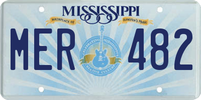 MS license plate MER482