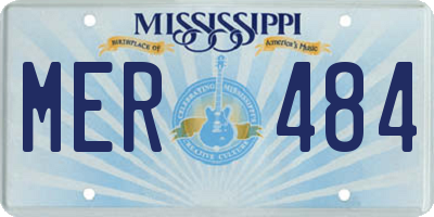 MS license plate MER484