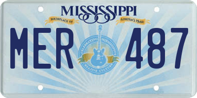 MS license plate MER487