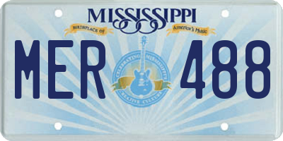 MS license plate MER488