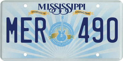 MS license plate MER490