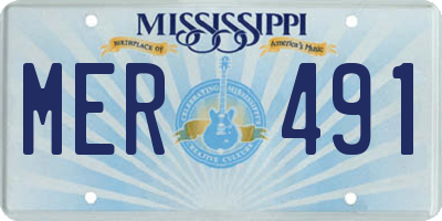 MS license plate MER491