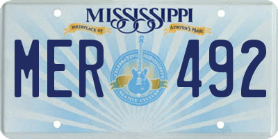 MS license plate MER492