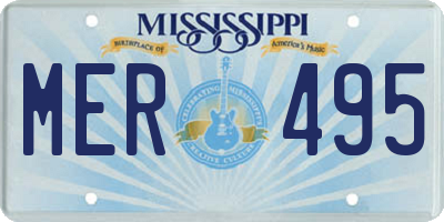 MS license plate MER495