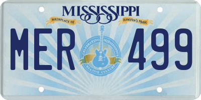MS license plate MER499