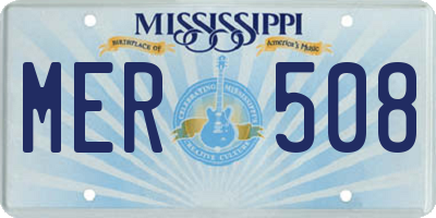MS license plate MER508