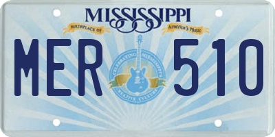 MS license plate MER510