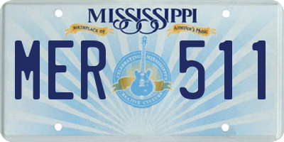 MS license plate MER511