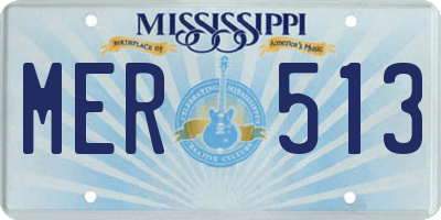 MS license plate MER513