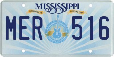 MS license plate MER516