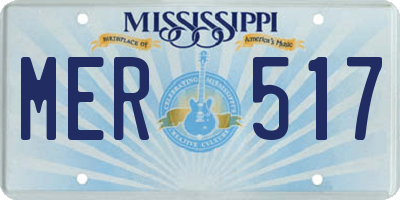 MS license plate MER517